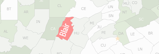 Blair County Map