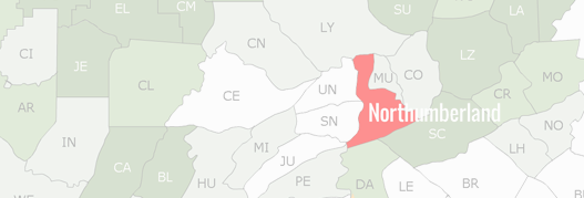 Northumberland County Map