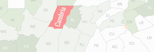 Cambria County Map