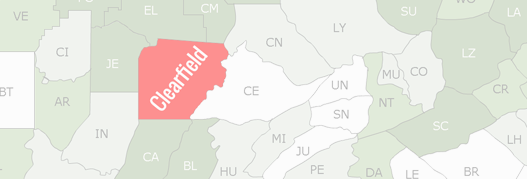 Clearfield County Map