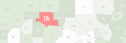 Elk County Map