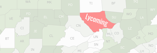 Lycoming County Map