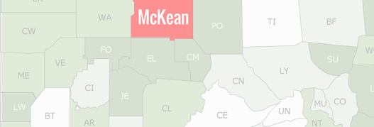 McKean County Map