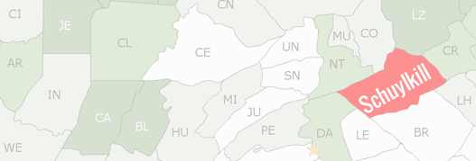 Schuylkill County Map