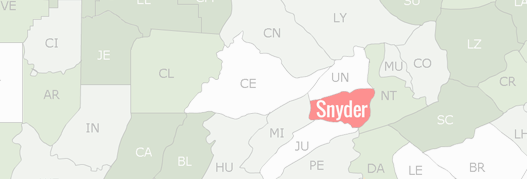 Snyder County Map