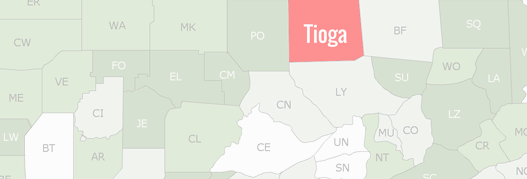 Tioga County Map